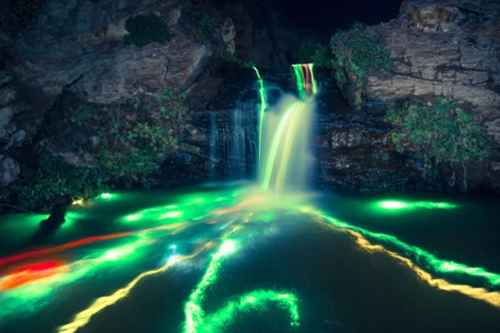 glow-sticks-dropped-into-waterfalls-lenz-abildgaard-1